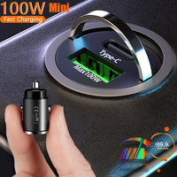 Mini chargeur de voiture USB de type C pour touristes, charge rapide pour iPhone 15 pro max, Samsung, Huawei, Xiaomi, prise, Laguna, allume-cigare, 100W 1